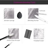 HIFORNY 126 Pcs Drawing Kit Sketch Pencil Set with 3-Color Sketchbook view 6