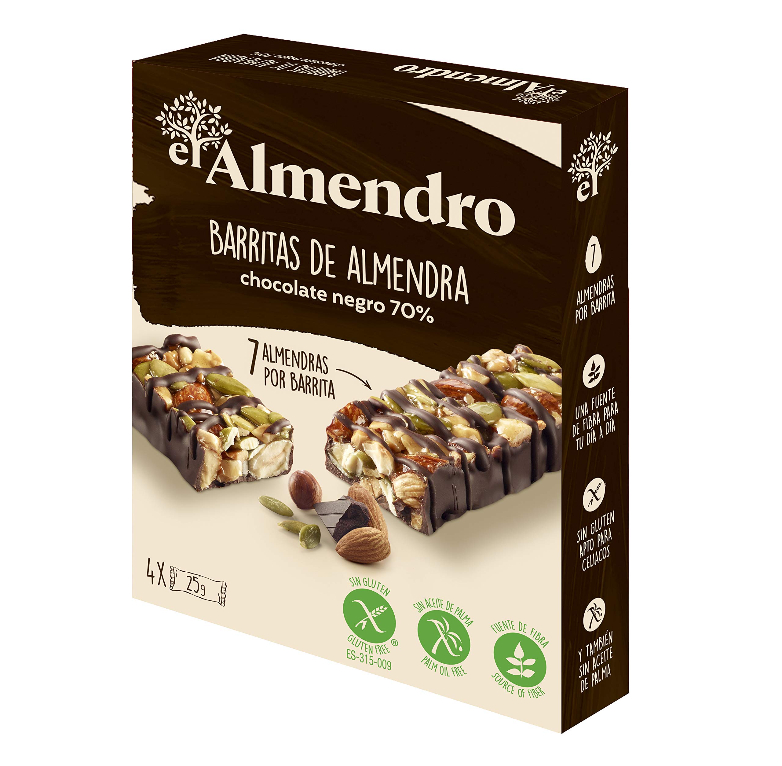 Pack de 8 barritas de almendra con choco
