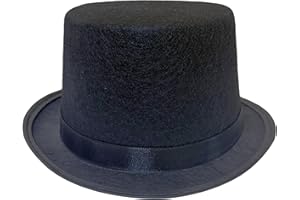 NOBONDO Funny Black Felt kids Top Hat - Dress Up Lincoln Hats for Magician or Ringmaster Costumes