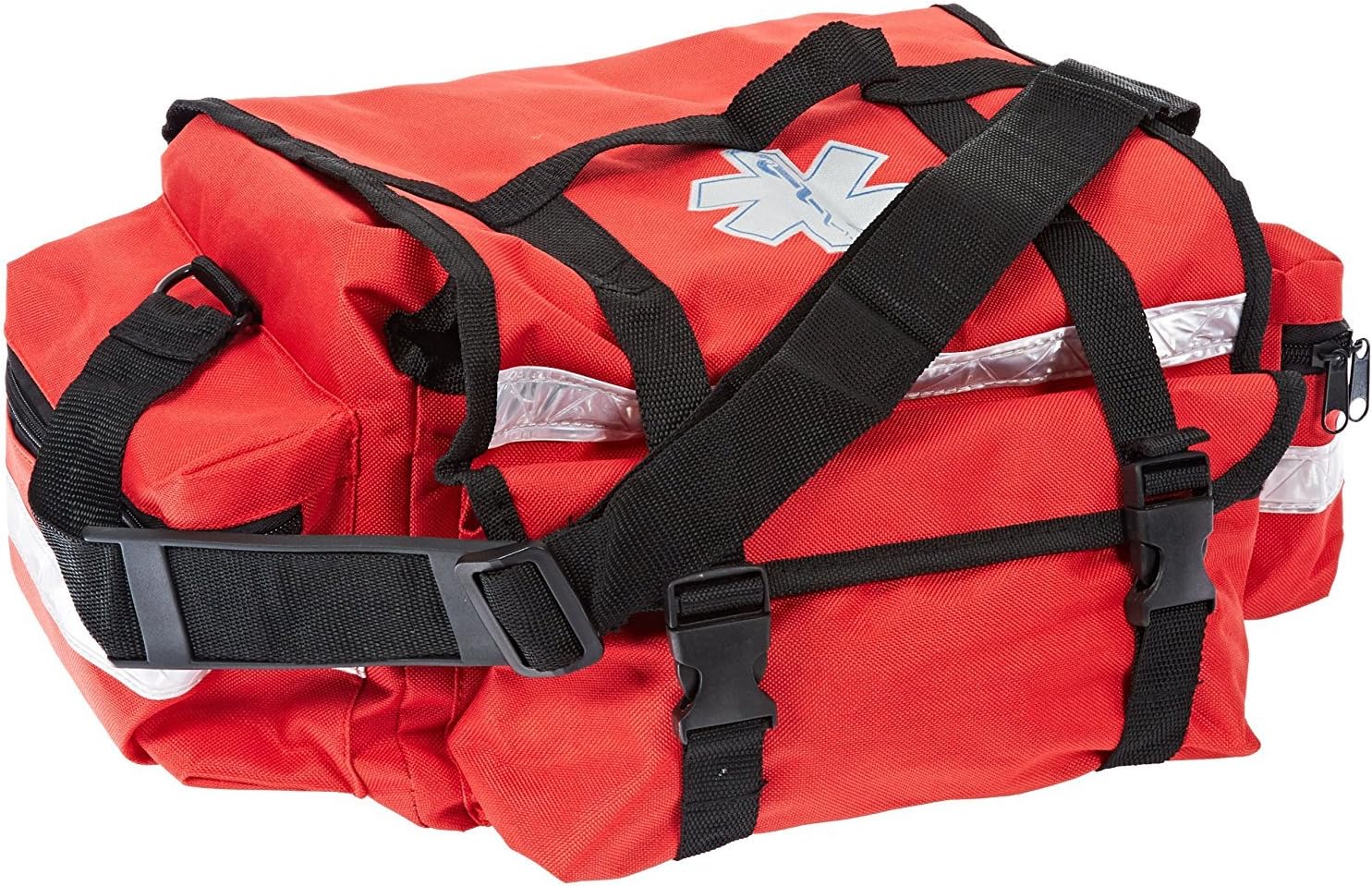 Red Emergency Paramedic First Response Trauma Bag with Refill Contents