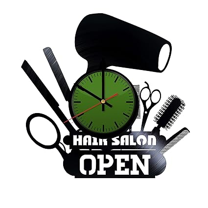Amazon Com Hair Salon Decor Vinyl Record Wall Clock