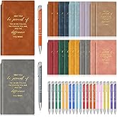 Colarr 40 Pcs Christmas Employee Appreciation Gifts Bulk Inspirational Notebook A6 PU Leather Journal Motivational Pen Thank You Gift for Staff Team Coworker Teacher(Vivid Colors,May You)