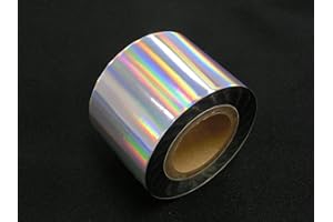 GLEAM FOIL Holographic foil for hot Stamping Machines. (The Color Pattern is Holographic Silver.) [It is Used for Business Cards, Paper Crafts, and Paper.] Murata Kimpaku Co, Ltd.
