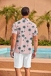 COOFANDY Mens Hawaiian Shirt Short Sleeve Floral