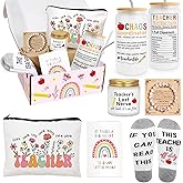 iAOVUEBY Teacher Appreciation Gifts for Women, Gifts for Teachers, Best Teacher Gift, Chaos Coordinator Thank You Gift for Women Teachers w 16oz Glass Cup