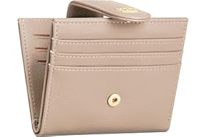 GEEAD Small Wallets for Women Slim Bifold Credit Card Holder Minimalist Zipper Coin Pocket