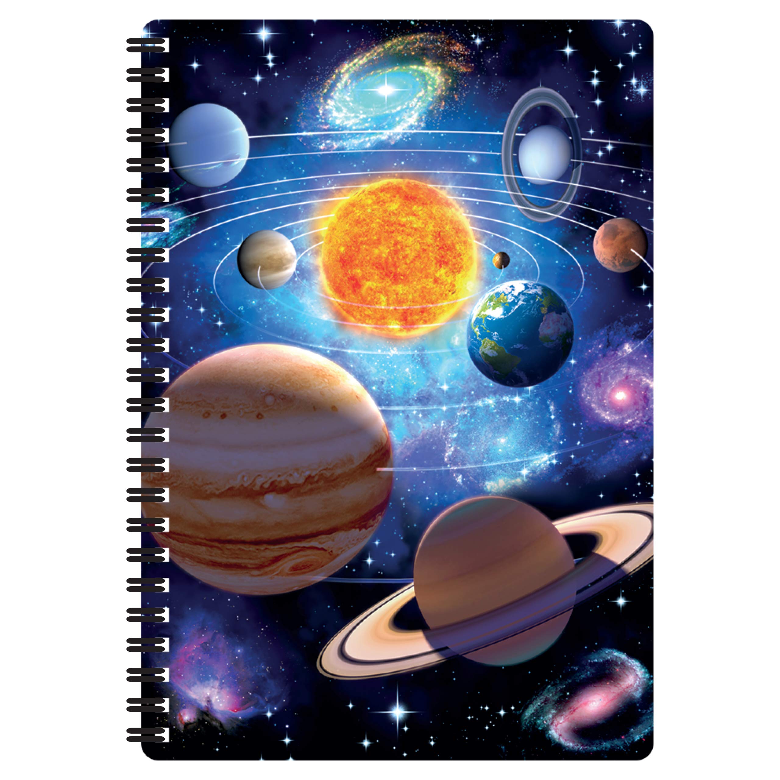 3D LiveLife A5 Notebook - You are Here from Deluxebase. Spiral Bound Lined Notebook with 80 Recycled Pages, 3D Space Notebooks for Work, Gifts and School Supplies, (21 x 14.5 cm).
