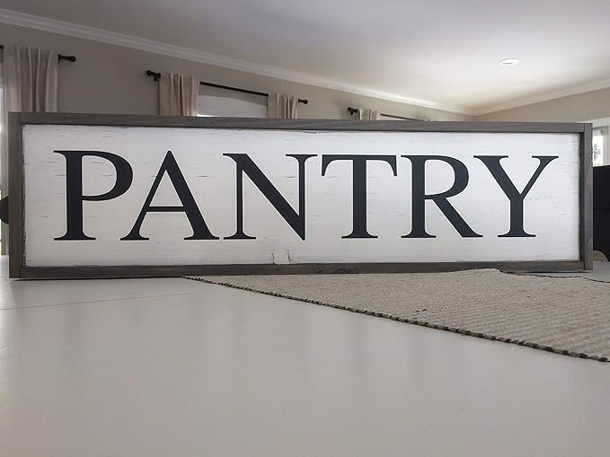Eyrrme Cartel con Texto en inglés Pantry» Que Mide el Cartel Colocar