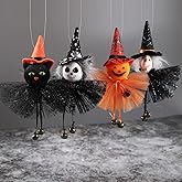 4ps Halloween Decoration Hanging Ornaments Party Bar Decor Pumpkin Ghost Witch Black Cat Charm Scary Witch Pendant