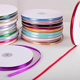 YAAVAAW 91m 6mm Thin Pastel Purple Satin Ribbon Gift Wrap Wedding Decor view 5
