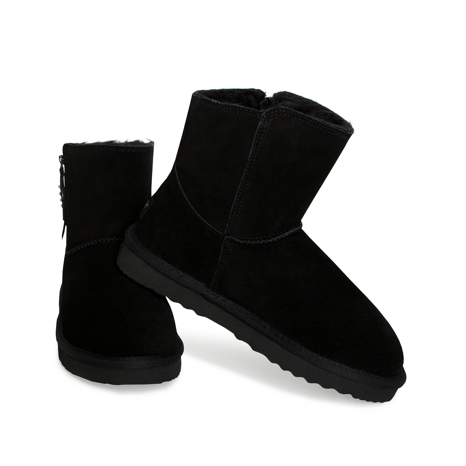 Hechas a Mano Suela de tracción Antideslizante y Plantilla Acolchada con  Forro Acogedor de Piel sintética para Mujeres Botas de Cuero Italianas con  Cremallera clásica de SKUTARI microbiome.com.tr