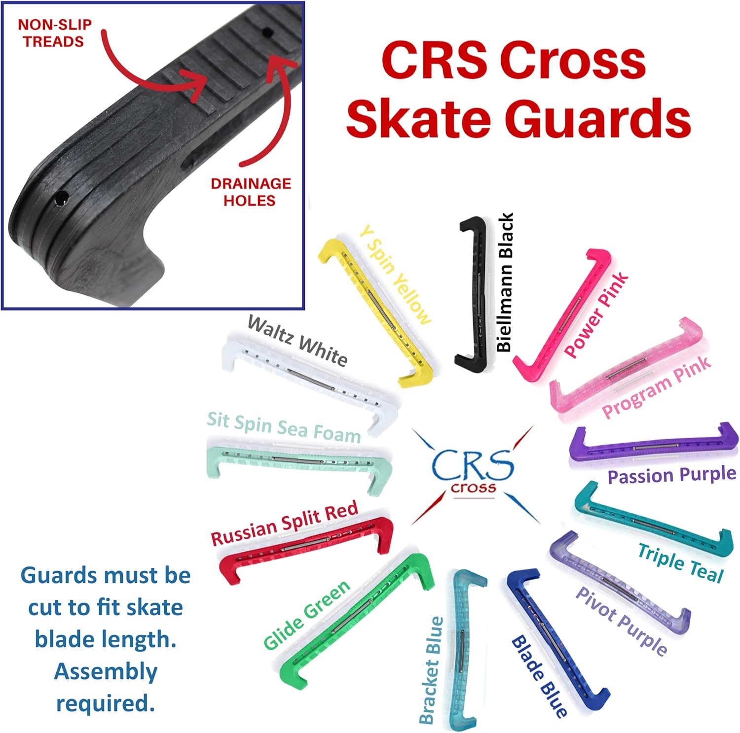 CRS Cross Skate Guards, Soakers & Towel Gift Set - Ice Skating Guards and Soft Skate Blade Covers for Figure Skating or Hockey : Sports & Outdoors