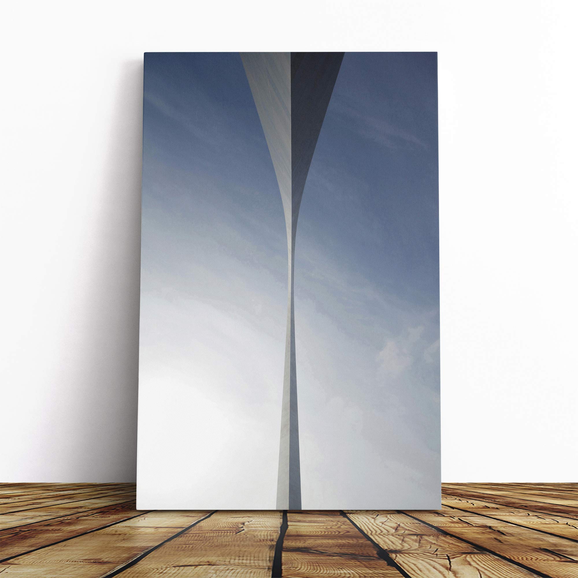 Blue Sky Architecture Vol.2 Canvas Print | Gallery Wrapped 30mm Frame Wall Art | 20x14 inches | Ready to Hang | Modern Cityscape Picture | Living Room Bedroom Lounge Office