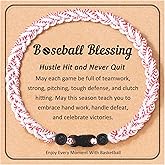 ojokiss Baseball Basketball Soccer Gifts, Baseball Basketball Soccer Necklace Nylon Braided Rope for Teen Ideas with Inspirational Gift Card