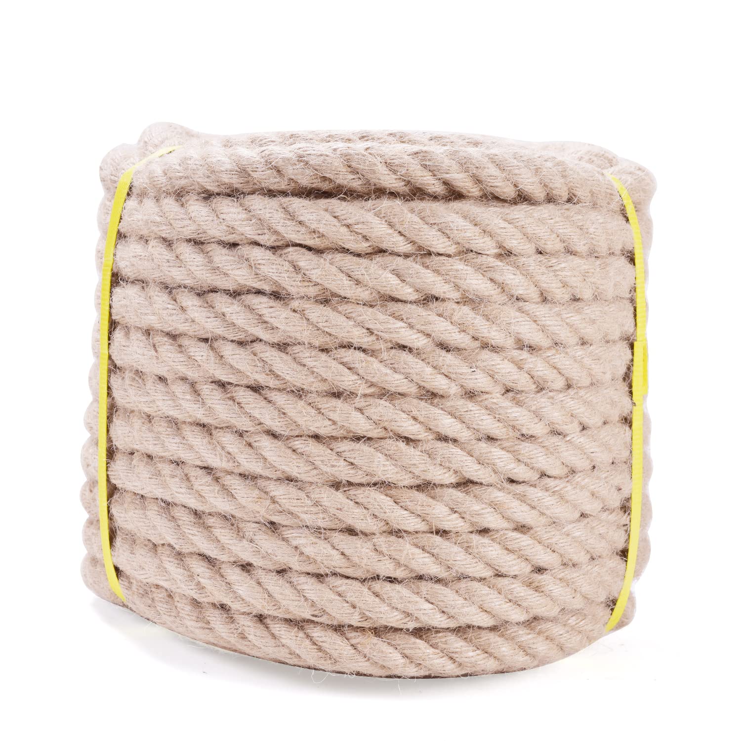 Photo 1 of Jute Rope - Twisted Manila Natural Thick Hemp Rope Multipurpose for Indoor and Outdoor Use, for Docks, Railings, DIY Projects, Home Decorating, Climbing (1/2 inch x 100 Feet)