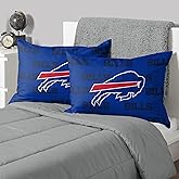 FOCO NFL Team Color Big Logo Bedding Standard 2-Pack Pillowcases