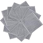 VIVANA Baby Washcloths, Face Towels for Newborn/Infant/Kids/Adults, 12 Pack, 12x12 inches, Ultra Soft (Grey)