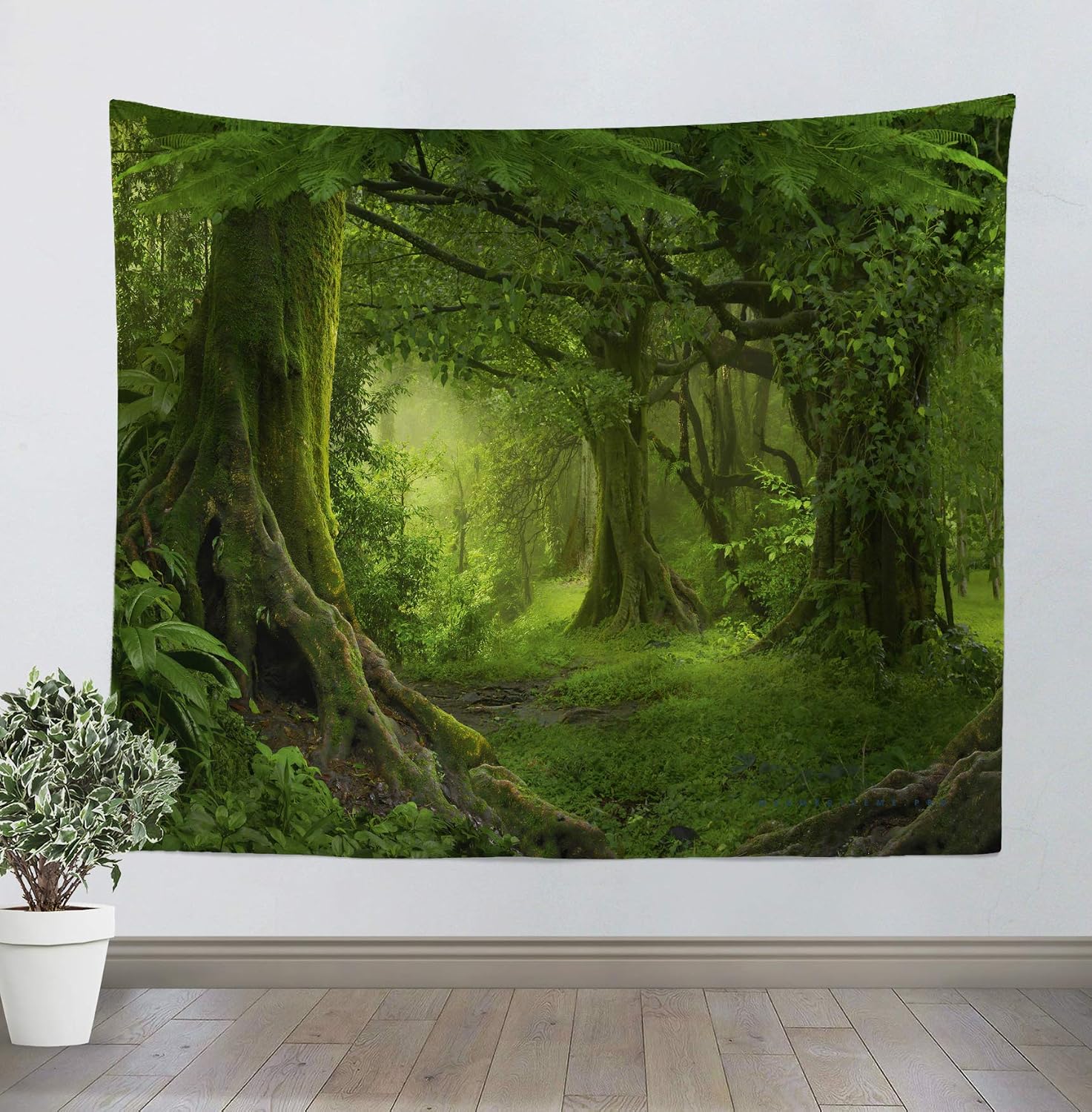 Tapisserie Murale Arbre De Vie 180x230 Cm - 100% Polyester, Décoration Chambre, Salon, Fête, Avec Accessoires De Suspension