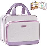 Lexeeco Travel Medicine Organizer Bag, Pill Organizer Case,Carrier for Medications,Vitamins,Fish Oil and Medical Supplies Pill Bottle Organizer and Home Storage Med Bag(Purple)