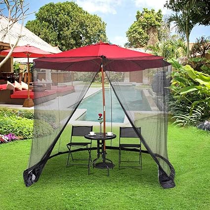 Amazon Com Hspoup 9ft Patio Umbrella Cover Mosquito Netting