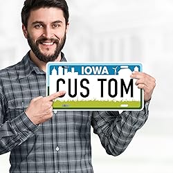 Custom Iowa License Plate, Personalized License