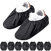 Frienda 8 Pairs Non Slip Reusable Shoe Covers Waterproof Boot Covers for Household Carpet Floor Protection Machine Washable(Large)