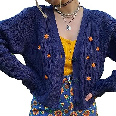 amazon navy blue cardigan