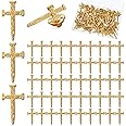 Yinkin 50 Pcs Cross Pins Bulk Jesus Lapel Pins Christian Memorial Fathers Day Gift for Men Women Chaplain Church Prayer
