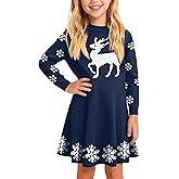 Magrank Toddler Christmas Sweater Dress Little Girl Long Sleeve Winter Xmas Knit Ribbed Cuffs Dresses