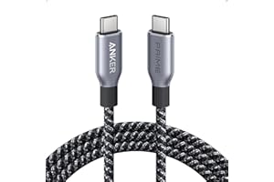 Anker Prime USB C to USB C Cable, 240W Fast Charging Cord, Upcycled-Braided Nylon with 100-Year Bend Durability for iPhone 17 Series, MacBook, Galaxy S24(6 FT)