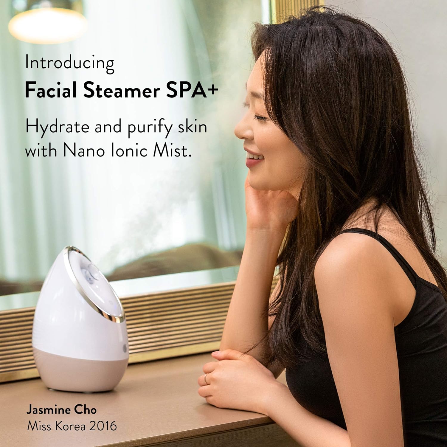 Facial Steamer SPA+ by Microderm GLO - Best Professional Nano Ionic Warm Mist, Home Face Sauna, Portable Humidifier Machine, Deep Clean & Tighten Skin, Daily Hydration for Maximum Serum Absorption: Beauty