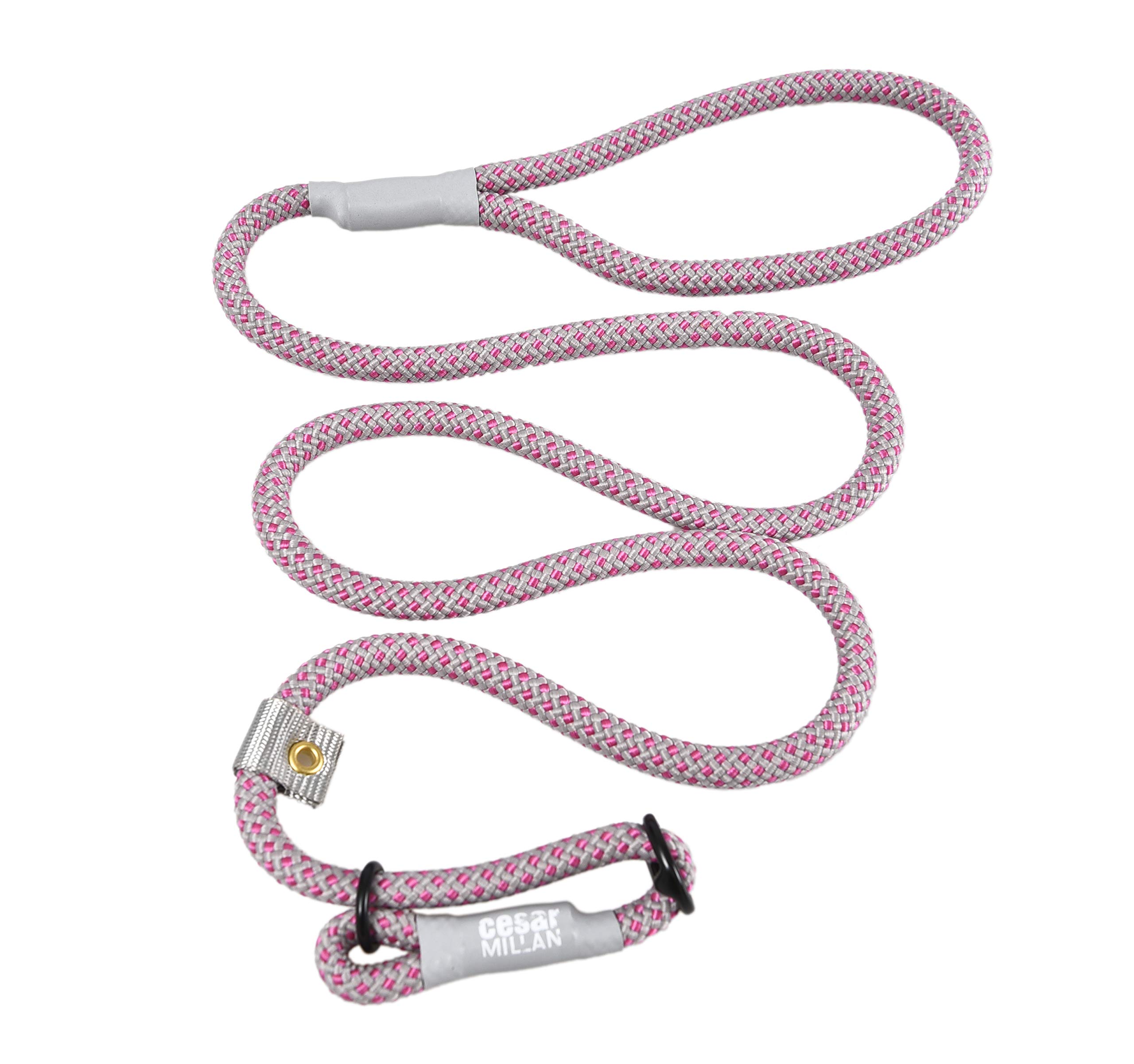 Cesar Millan Slip Lead Leash™ - Slip Collar Training Lead Gives You Greater Control and The Ability to Make Quick and Gentle Corrections (Regular, Pink/Grey)