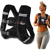 Weighted Vest - Weight Vest for Running, Strength Training &amp; Muscle Building, Features Reflective Stripe for Safe Outdoor Workouts (available in 6lbs to 30lbs)