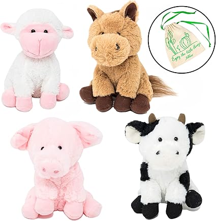 Amazon Com Cuddle Barn Barnyard Pals Set Of 4 6 Farm Animal