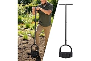 DIIG Manual Lawn Edger Tool with Long Handle, 8.5 Inch Steel Blade, Wide Foot Plate for Garden Edging, Lawn and Landscaping