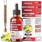 Tenmido NAD+ Supplement Liquid Drops - 9in1 with Nicotinamide Riboside, Resveratrol, Quercetin, TMG Trimethylglycine, Fisetin, Co Q10, PQQ, and Black Pepper - 30ml 1 Fl Oz