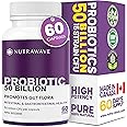 Nutrawave 50 BILLION Probiotics Women & Men, 15 Strains Active Culture. Relieves Bloating and Constipation, Improved Digestio