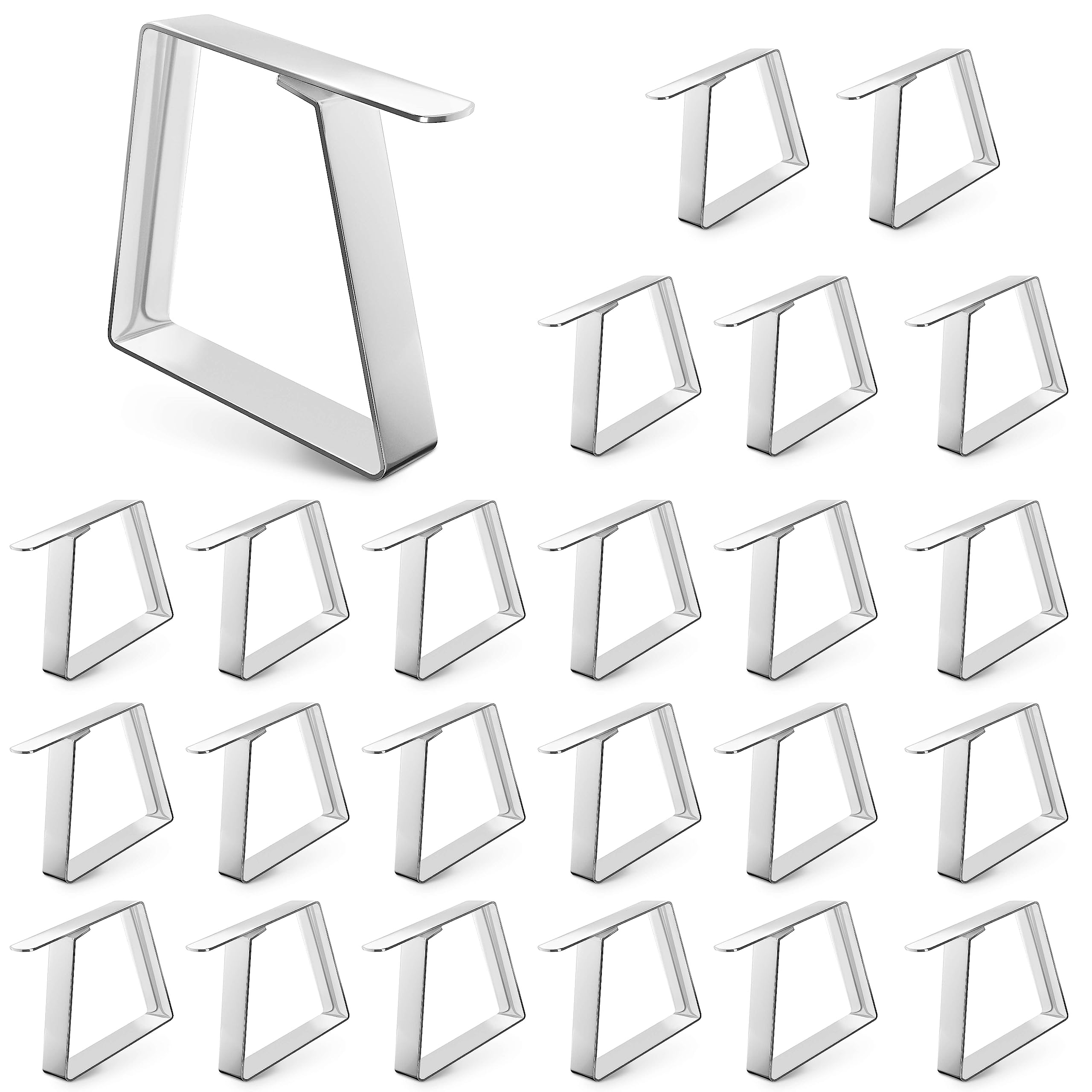 Balinco Tablecloth Clips Set of 24 Stainless Steel High Quality Robust Rustproof - Tablecloth Holder, Table Clamps, Table Cloth Clips