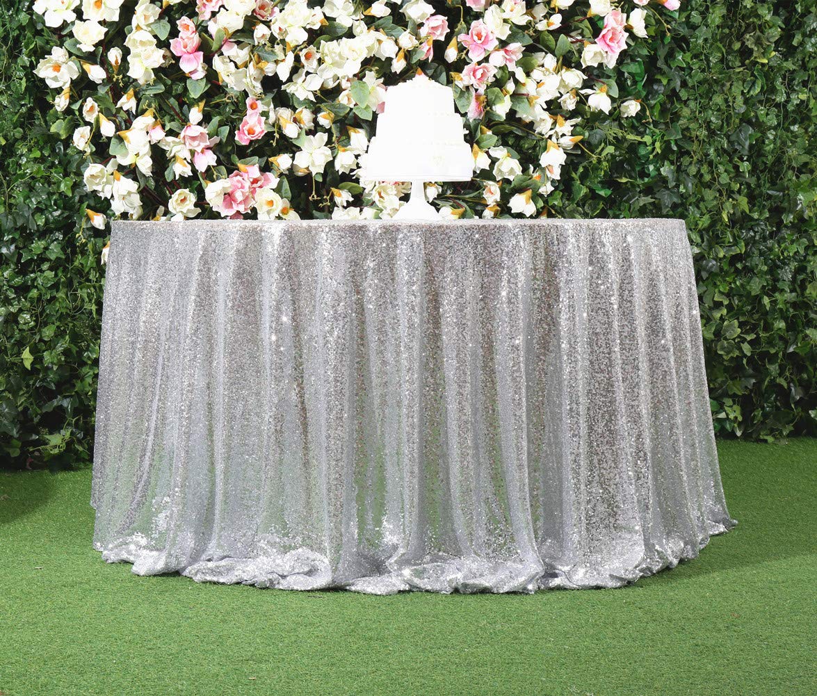 Best table cloth silver sequin
