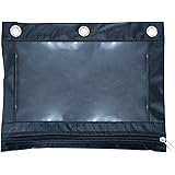 Advantus Zippered Binder Pencil Pouch with Rivet Enforced Holes, Black (67024)