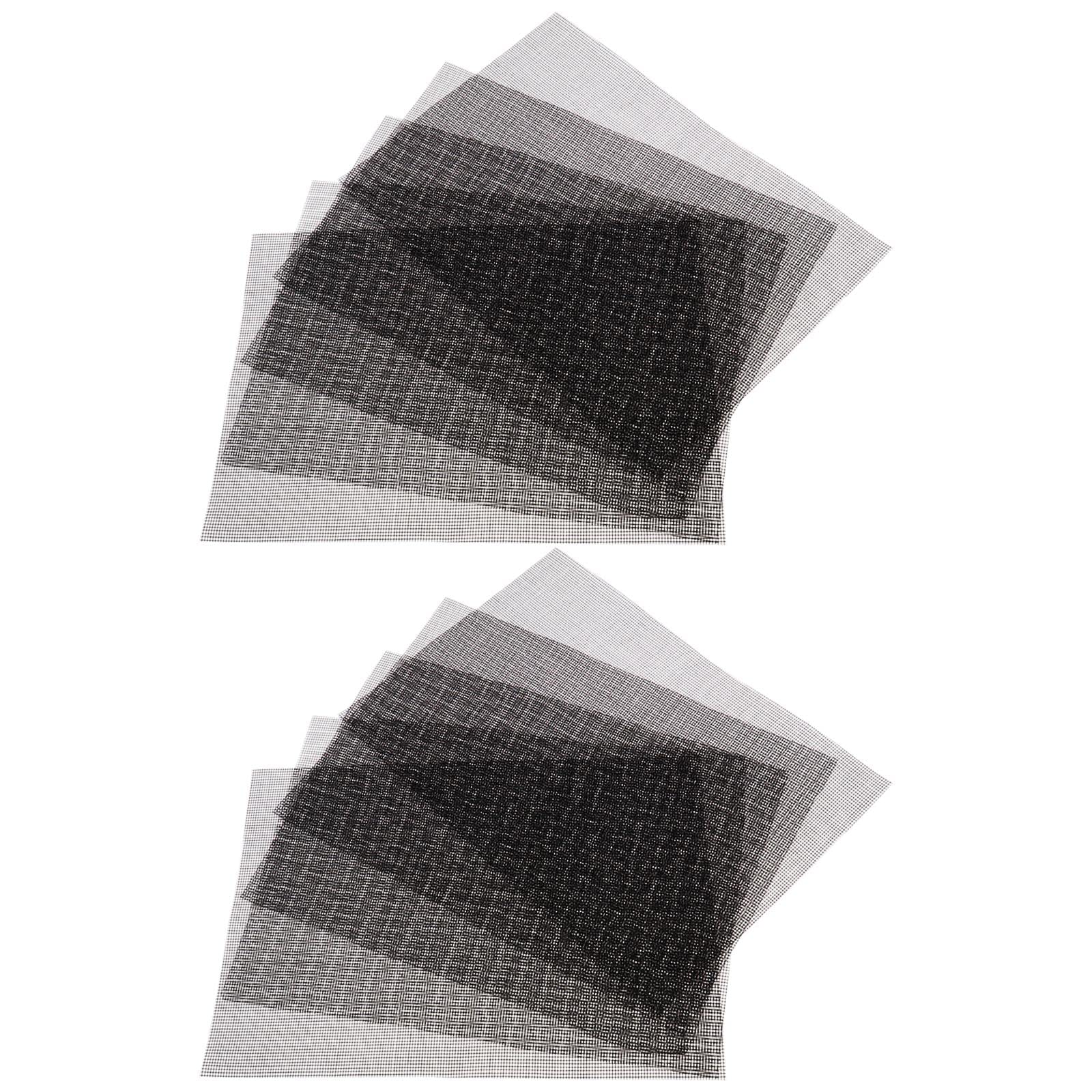 SG Store 10PCS Flower Pot Hole Mesh Pad 30x20cm Rectangle Garden Drainage Mesh Hole Screens DIY Bonsai Pot Bottom Grid Mesh Mat Mesh Screen Plastic Black