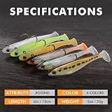 Truscend Shadtale Trembly Sinking Lure with BKK/VMC Hooks Pack of」 view 6