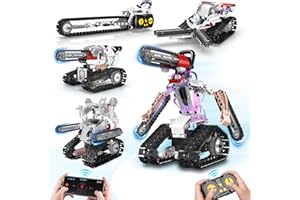 RESOSESE 5 in 1 STEM RC Robot Building Kit for Boys, APP & Remote Control Erector Set RC Toys for Kids Blocks 419 Pcs, DIY Build Science Educational Gift for Age 6 7 8 9 10 11 12+ Boys & Girls
