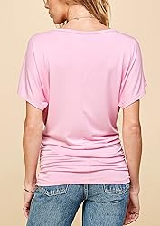 MBJ WT817 Womens Dolman Drape Top with Side