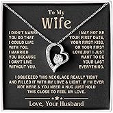 VIRAGIL Love Knot Necklace To My Wife - The Best Thing That Ever Happened To Me, Gift for Her, Romantic Christmas Birthday Valentine Present