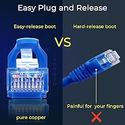 Rapink Patch Cables Cat6 0.5ft (24 Pack), Ethernet