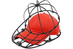 Coopache Hat Washer Cage for Washing Machine & Dishwasher- Ball Cap Washer for Baseball Caps & Hats, Baseball Cap Cleaner and Shaper, Fits Adult/Kids Caps (Black)