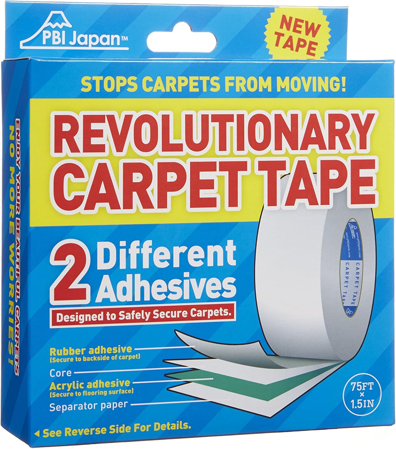 Revolutionary Carpet Tape (75FT) Home Improvement