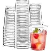 PLASTICPRO Disposable Plastic Tumblers (Clear, 50)