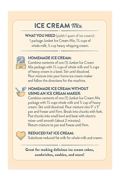 JUNKET ICE CREAM MIX VERY VANILLA, 4 OUNCE (PACK OF 1)